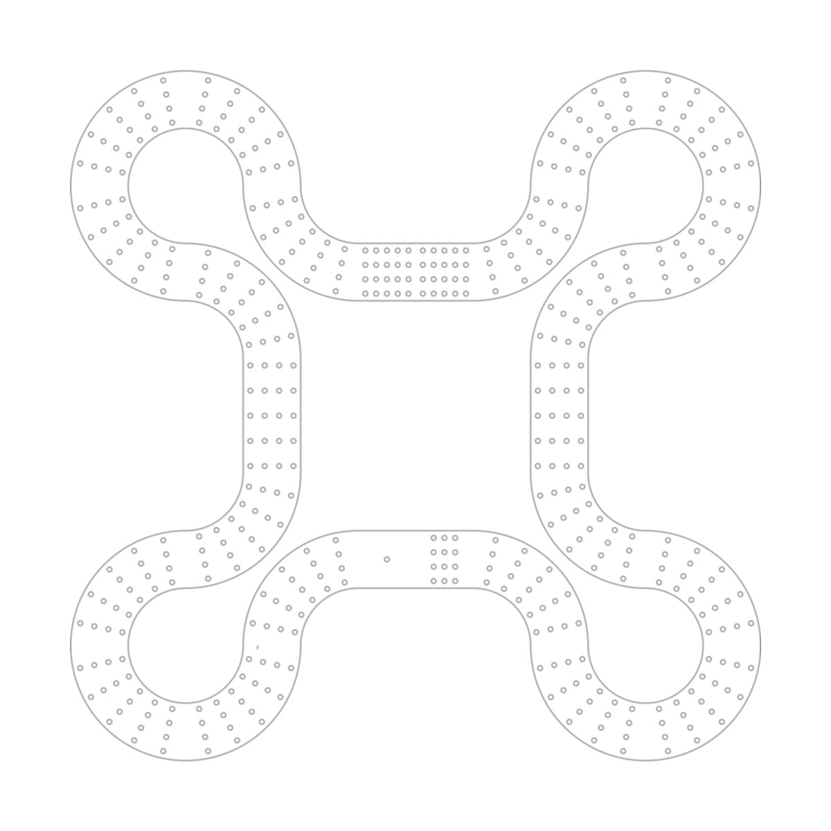 Castle Top 2 Cribbage Board Pattern / Template
