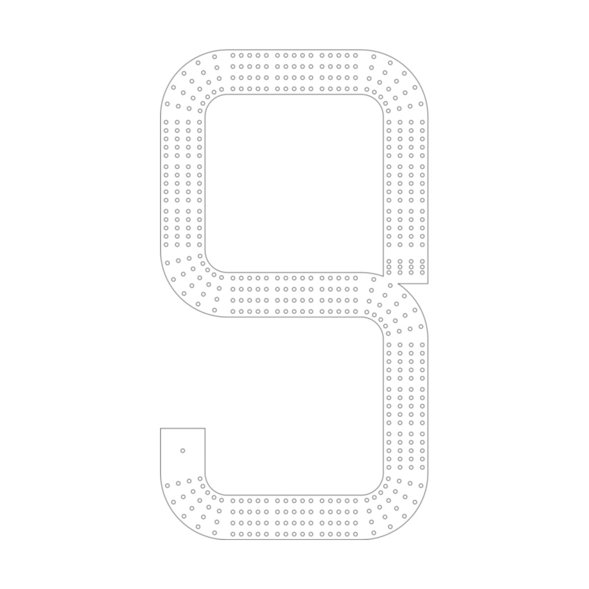 Number 9 Cribbage Board Pattern / Template