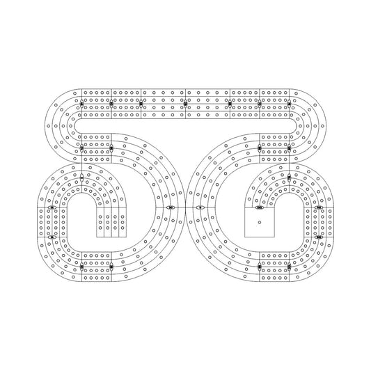 107 Cribbage Board Pattern / Template