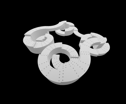 Roller Coast Themed Cribbage Board - 3D Model