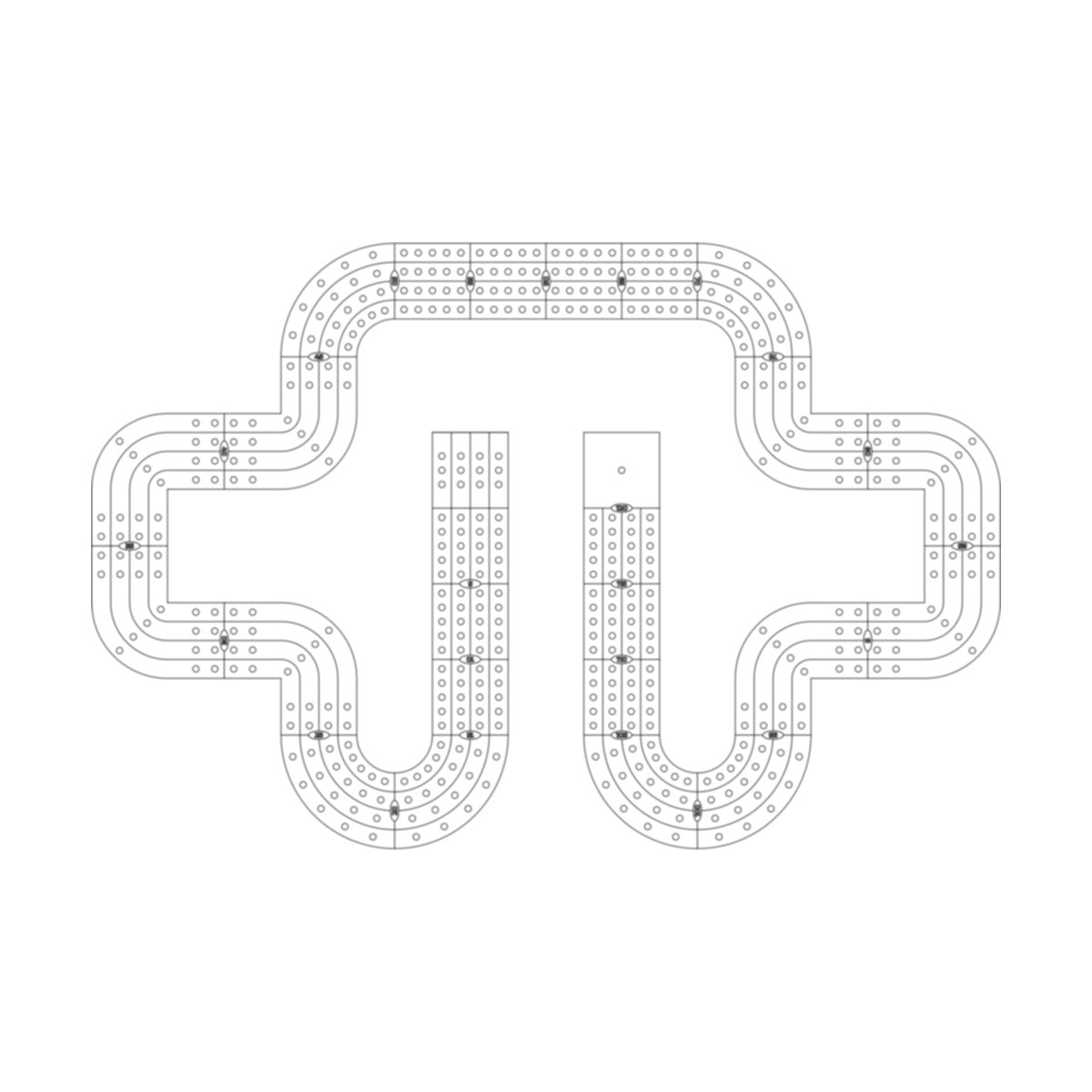 1 Cribbage Board Pattern / Template