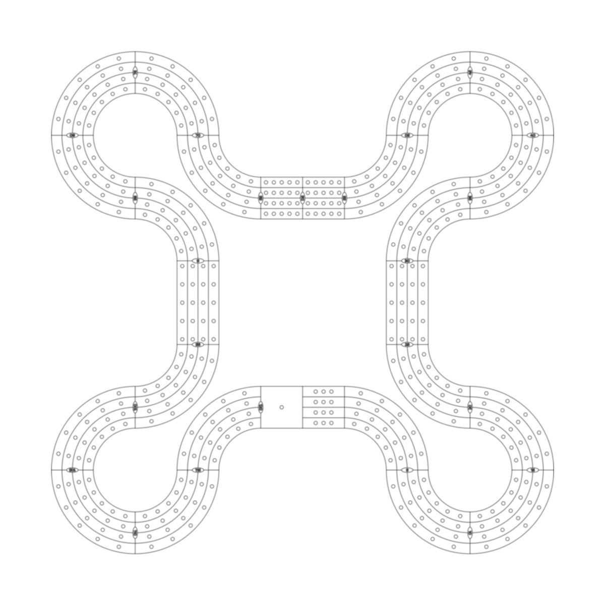 Castle Top 2 Cribbage Board Pattern / Template