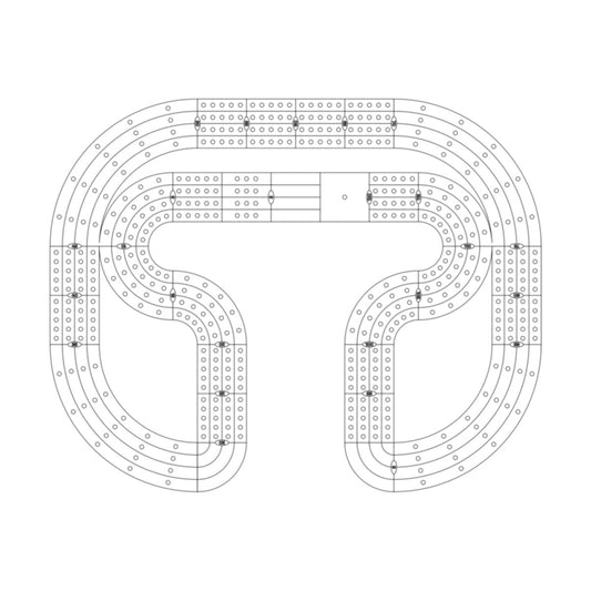Cresent Cribbage Board Pattern / Template
