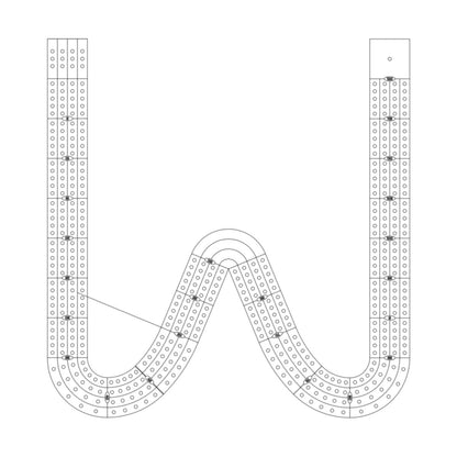All Single Letter Cribbage Board Patterns From A to Z