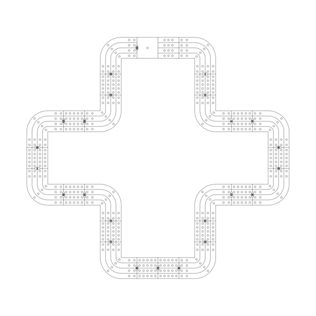 Plus Cribbage Board Pattern / Template
