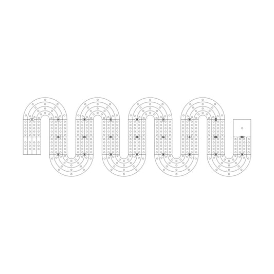 Twist Medium Cribbage Board Pattern / Template