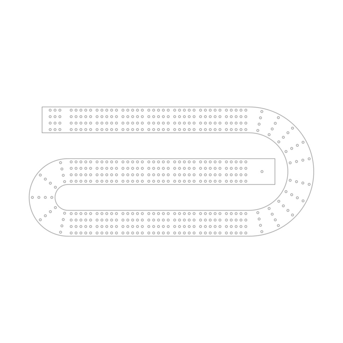 Standard Cribbage Board Pattern / Template