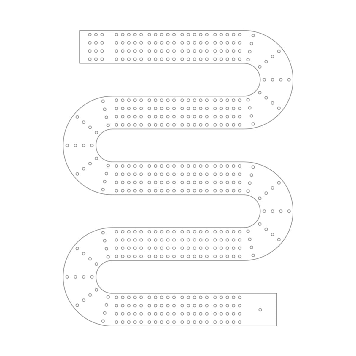 Twist Mini Cribbage Board Pattern / Template