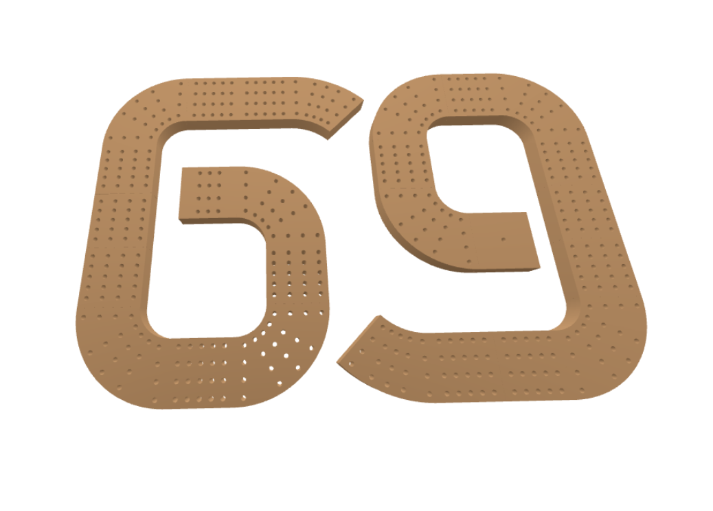 69 cribbage board pattern template