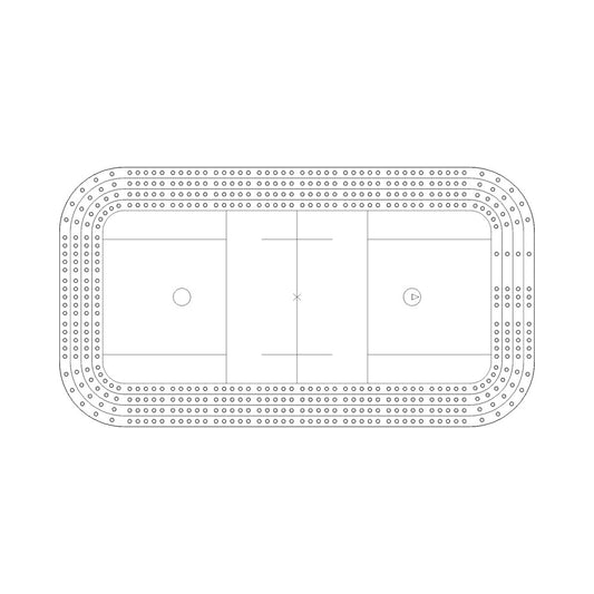The Crease Canyon | Lacrosse Court Multi-Level 4-Lane Cribbage Board Template
